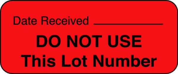 Label, 5/8 In. H, 1-11/16 In. W, PK1000, 141453