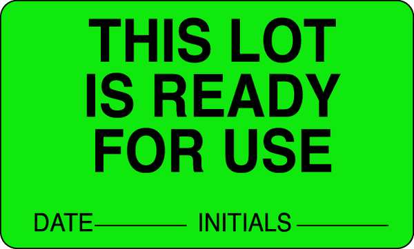 Laboratory Label, 2-1/2 In. W, PK1000