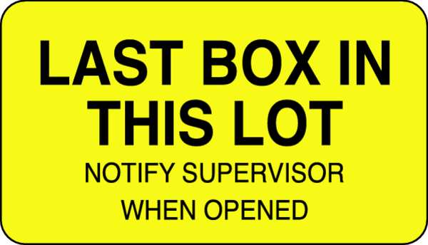 Lot Label, 1 In. H, 1-3/4 In. W, PK1000, 141456