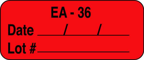 Label, 5/8 In. H, 1-11/16 In. W, PK1000, 141432
