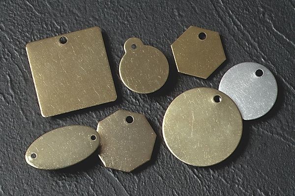 Blk Tag, 1-1/2 x 1-1/2 In, Br, Brs, PK25