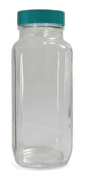 Bottle French Sq w/ Cap 240 ml, PK24
