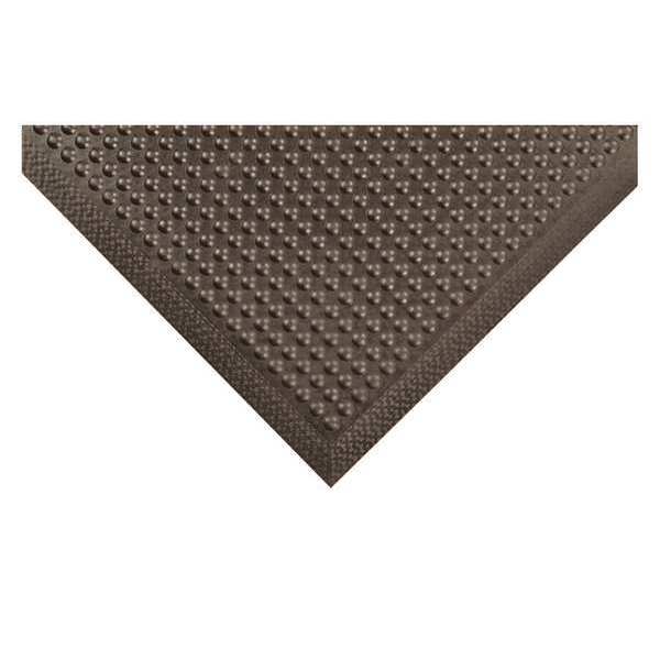 Antifatigue Mat, Black, 6 ft. L x 2 ft. W, PVC, Bubble Surface Pattern, 1/2