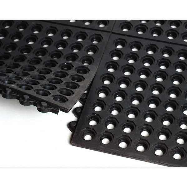 Interlocking Drainage Mat Tile Rubber 3 ft 3 ft 5/8 in