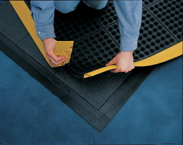 Interlocking Drainage Mat Tile Grease Resistant Natural Rubber 3 ft 3 ft 5/8 in