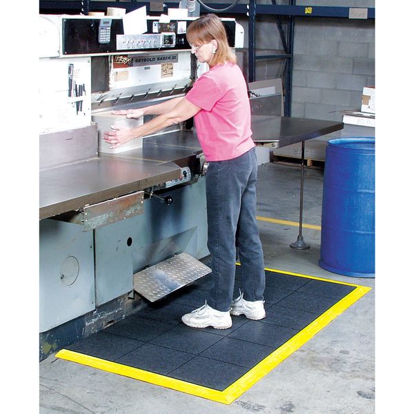 Interlocking Drainage Mat Tile Grease Resistant Natural Rubber 3 ft 3 ft 5/8 in