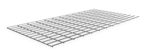 Decking, Steel Wire, 48 in W, 24 in D, Zinc, Zinc Finish, Gauge: 5