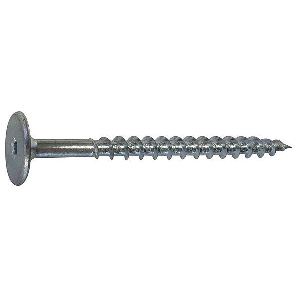 Wood Screw, #10, 2-7/16 in, Zinc Plated Steel Flat Head Torx Drive, 150 PK