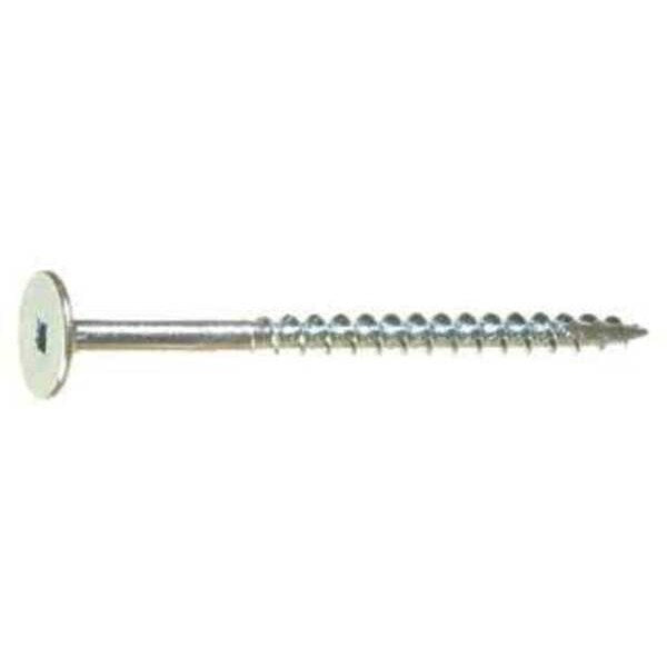 Wood Screw, #10, 2-7/16 in, Zinc Plated Steel Flat Head Torx Drive, 1500 PK