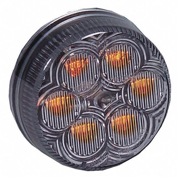 Clearance Light, LED, Amber, Grommet, 2 Dia