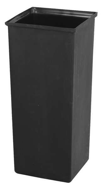21 gal Square Trash Can, Black, 13