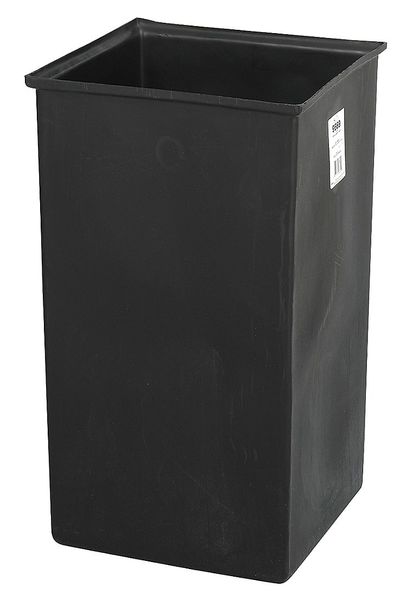 21 gal Square Trash Can, Black, 13