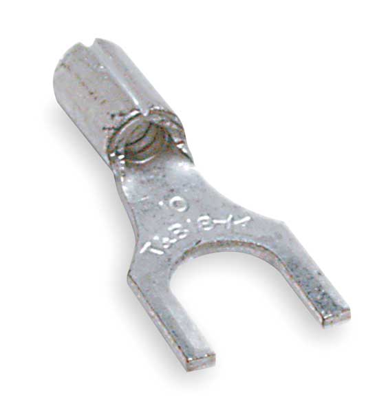 22-16 AWG Non-Insulated Fork Terminal #8 Stud PK100