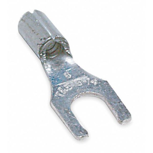 22-16 AWG Non-Insulated Locking Fork Terminal #8 Stud PK100