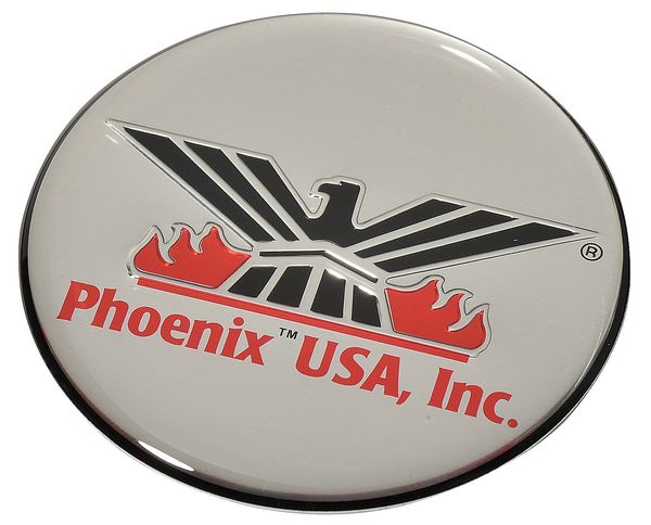 Phoenix Logo, 2 In, Silver