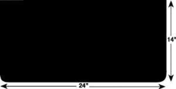 Mud Flaps, Black, 24 x 14 In., PR