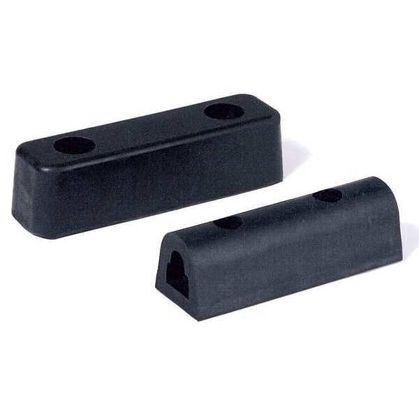 Bumper Guard, 6 x 2 x 2 In, Rubber