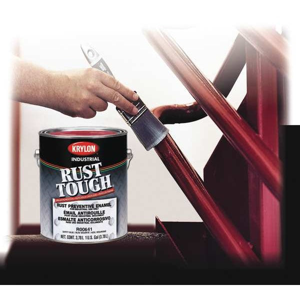 Interior/Exterior Paint, Flat, Water Base, New Caterpillar Yellow, 1 gal