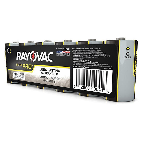 UltraPro C Alkaline Battery, 1.5V DC, 6 Pack