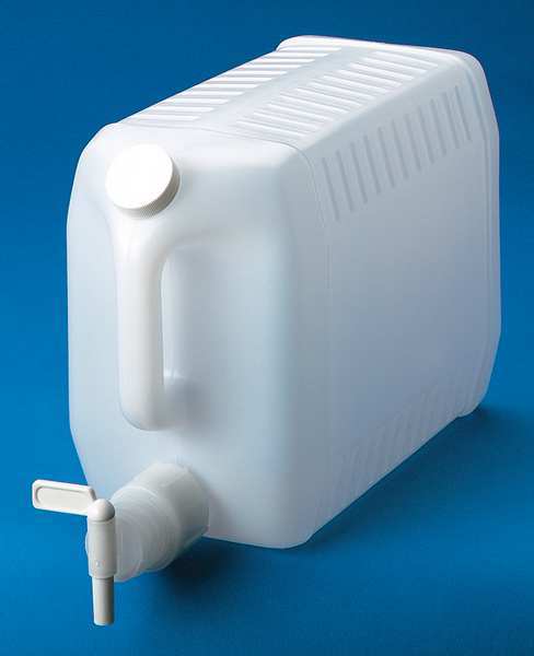 Dispenser with Faucet, 2.5G, HDPE, Natural