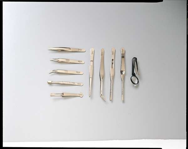Industrial Tweezers, Sharp Point, 4 1/2 In