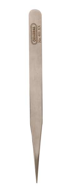 Industrial Tweezers, Sharp Point, 4 1/2 In