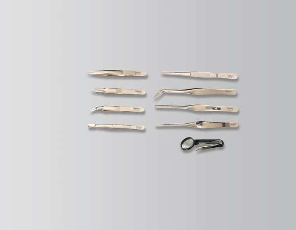 Industrial Tweezers, Sharp Point, 4 1/2 In