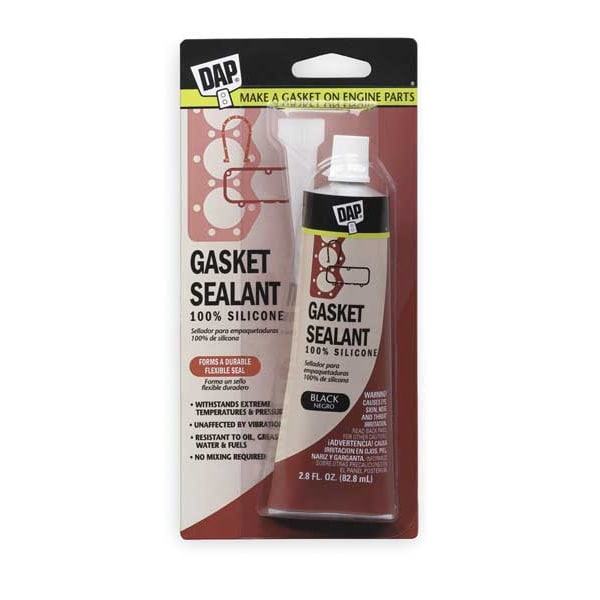 Oil-Resistant Gasket Sealant, 2.8 oz, Black, Temp Range -40 to 400 Degrees F