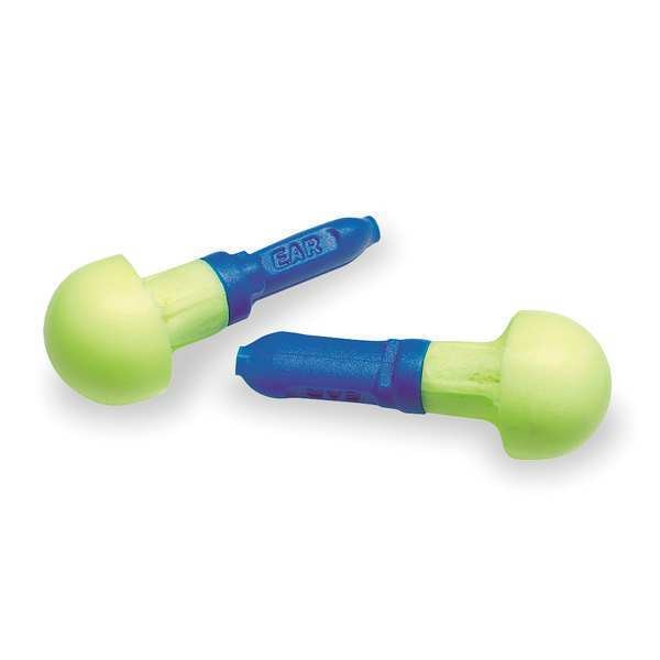 E-A-R Push-Ins Disposable Corded Ear Plugs, Pod Shape, 28 dB, Blue/Yellow, 100 Pairs