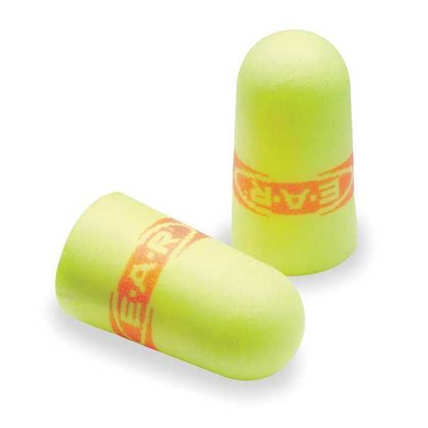 Disposable Uncorded Ear Plugs, Bullet Shape, 33 dB, 200 Pairs, Yellow