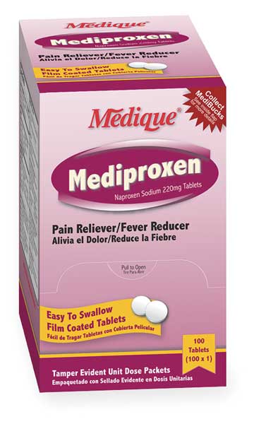 Pain Relief, Tablet, 220mg, PK100