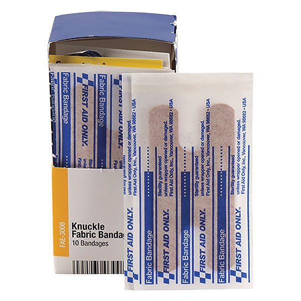 First Aid Kit Refill, Fabric Knuckle Bandages, 10 Per Box