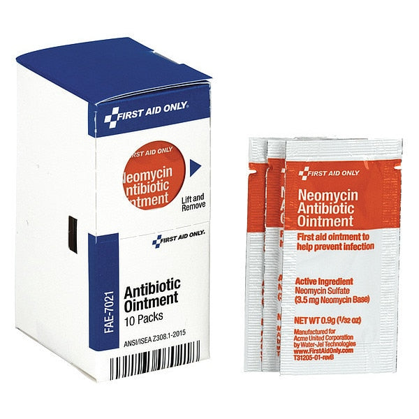 First Aid Kit Refill, Antibiotic Ointment, 10 Per Box