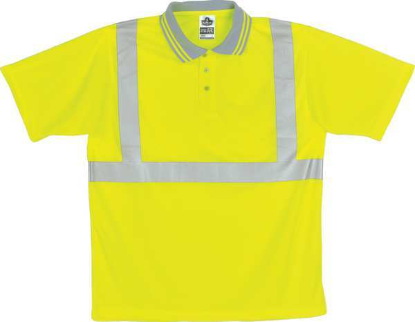 Large Polyester Polo Shirt, Lime
