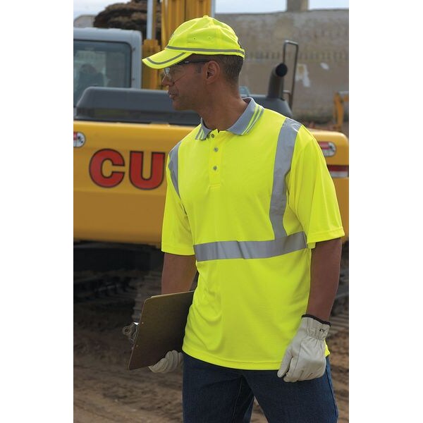 XL Polyester Polo Shirt, Lime