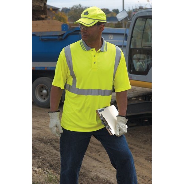 XL Polyester Polo Shirt, Lime