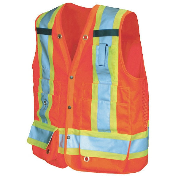 High Visibility Vest, Class 2, XL, Orange