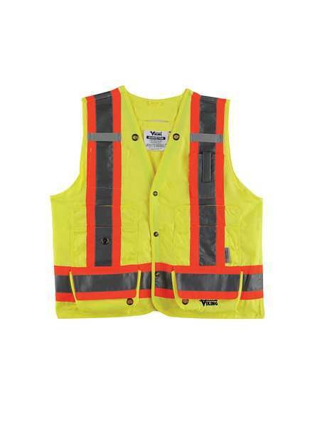 High Visibility Vest, Class 2, 3XL, Lime