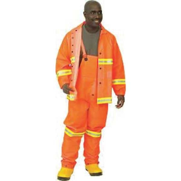 Rainsuit w/Detach Hood, Hi-Vis Org, XL