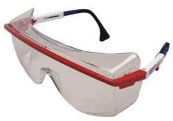 Safety Glasses, OTG Clear Polycarbonate Lens, Anti-Fog