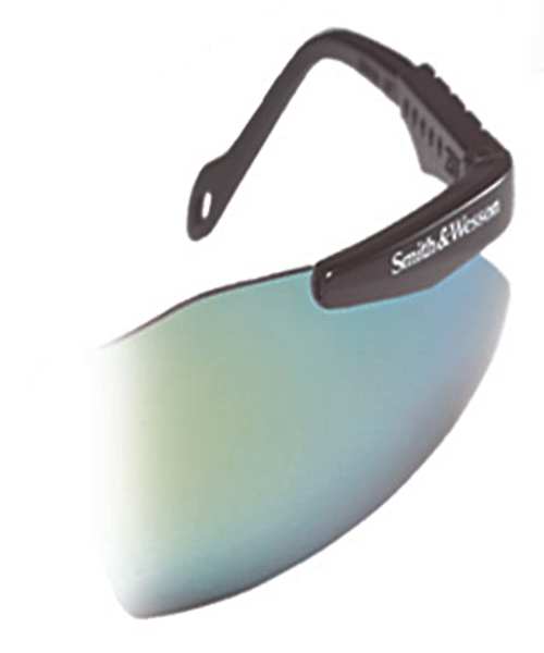 Safety Glasses, Wraparound Gold Mirror Polycarbonate Lens, Scratch-Resistant