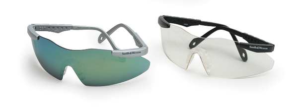 Safety Glasses, Wraparound Gold Mirror Polycarbonate Lens, Scratch-Resistant