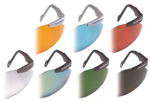 Safety Glasses, Wraparound Gold Mirror Polycarbonate Lens, Scratch-Resistant