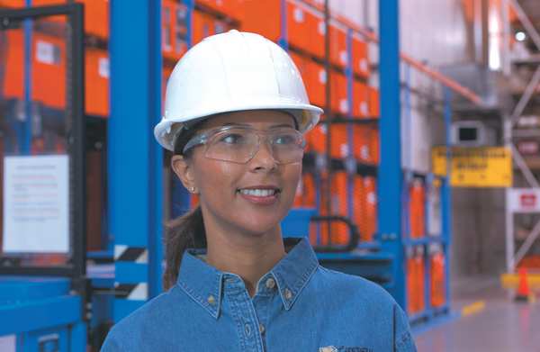 Safety Glasses, Wraparound Clear Polycarbonate Lens, Scratch-Resistant