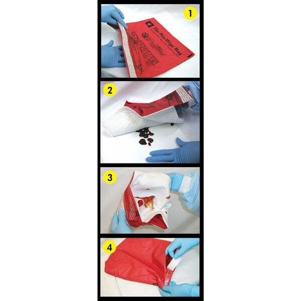 Bio-Wipe Bag 11-1/2 x 12 In, PK10