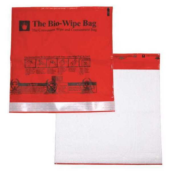 Bio-Wipe Bag 11-1/2 x 12 In, PK10