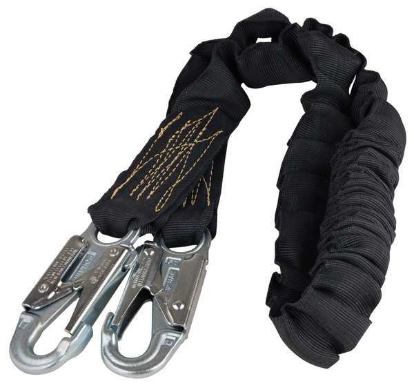 Arc Flash Rated Shock Absorbing Lanyard, 6 ft., 310 lb. Weight Capacity, Black