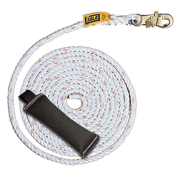 Vertical Lifeline, 50 ft., 310 lb. Weight Capacity, White