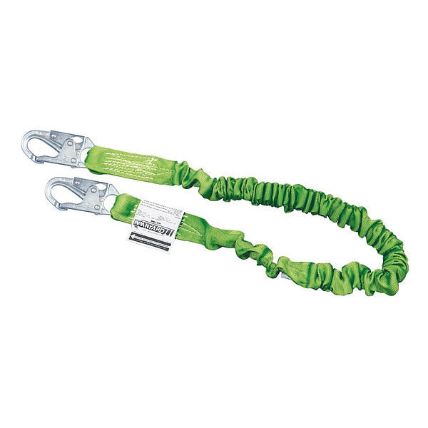 Shock Absorbing Lanyard, 4 ft., 310 lb. Weight Capacity, Green