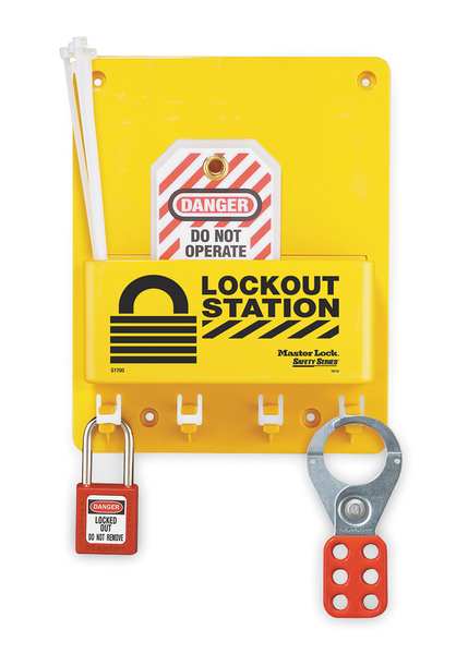 Lockout Station, Unfilled, 9-3/4 In H